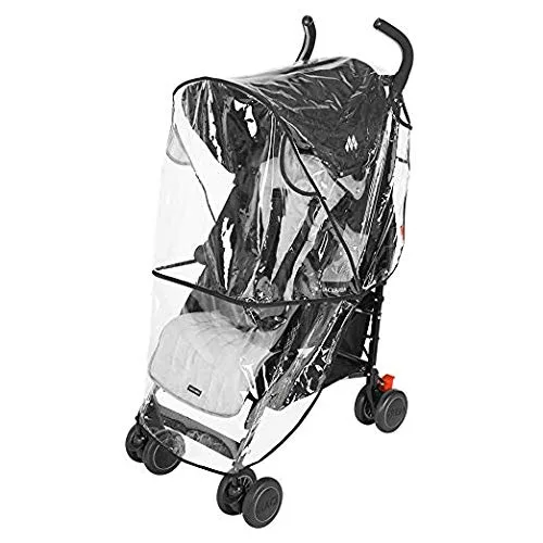 Vista 3 de Protector de protección transparente para lluvia y viento, con ventilación para adaptarse a los cochecitos infantiles Peg Perego (Booklet)