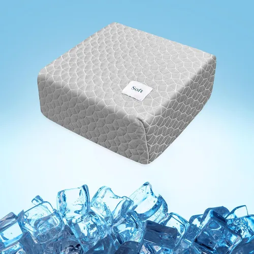 Vista 13 de HARBOREST Almohada Cubo Refrescante - Almohada para Dormir de Lado para Dolor de Cuello y Hombro, Almohada de Espuma Viscoelástica Cubo Pro con Azul