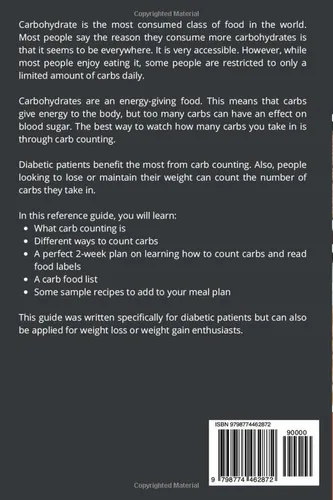 Vista 2 de Carb Counting Reference Book A Beginner's 2-Week Step-by-Step Guide to Carb Counting, With a Carb Food List and Sample Recipes