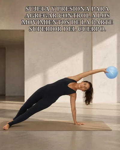 Vista 4 de Trideer Pelota de pilates de 9 pulgadas con pajita de inflado Azul bebé