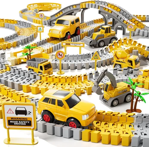 Vista 6 de IHAHA 169 piezas de juguetes de pista de carreras de dinosaurios para niños, niños pequeños de 1 a 3, 3 a 5, 4 a 7 años, juguetes de pista
