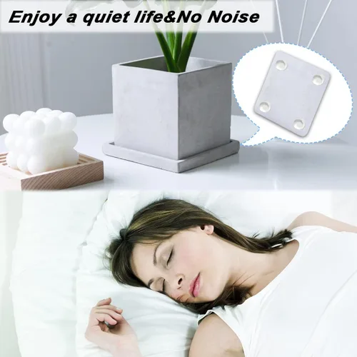 Vista 5 de Paquete combinado de 256 piezas de topes protectores adhesivos transparentes, 2 tamaños, círculo plano, autoadhesivos para amortiguar el sonido