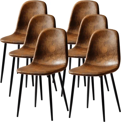 Vista 11 de FurnitureR Juego de 4 sillas de comedor, asiento de comedor tapizado de tela de felpilla con patas de metal resistentes, sillas laterales de Beige