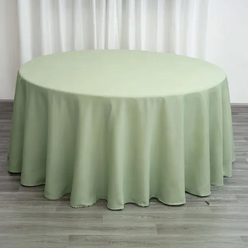 Vista 89 de Efavormart - Mantel redondo de poliéster de 108 pulgadas, 108 pulgadas, para bodas, fiestas, banquetes, restaurantes, color verde manzana