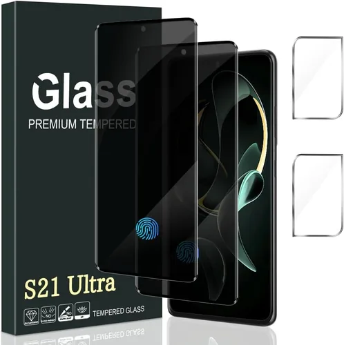Vista 9 de 2 Pack For Galaxy S23 Privacy Screen Protector With 2 Pack Camera Lens Protector, Anti Spy Private Tempered Glass Film 9H Hardness, Anti
