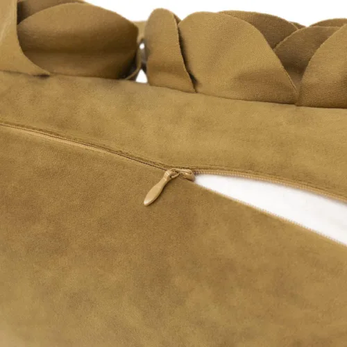 Vista 6 de JWH Funda de almohada decorativa de flores 3D, hecha a mano, funda de almohada floral de terciopelo suave, cojín lumbar para cama, sala de estar