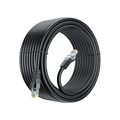 Vista 23 de Maximm Cable Ethernet Cat 6 de 30 pies, cobre 100% puro, cable LAN Cat6, cable de Internet, cable de conexión y cable de red, UTP (negro) de 30 pies