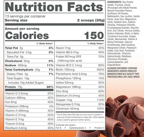 Vista 3 de Alimento de soja Naturade Total en reemplazo al Chocolate, 18 onzas de Baviera