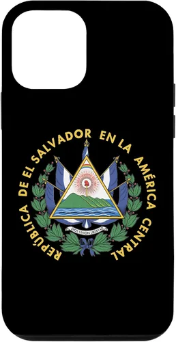 Vista 16 de Funda para iPhone 13 Pro Max con emblema nacional de escudo de armas de El Salvador