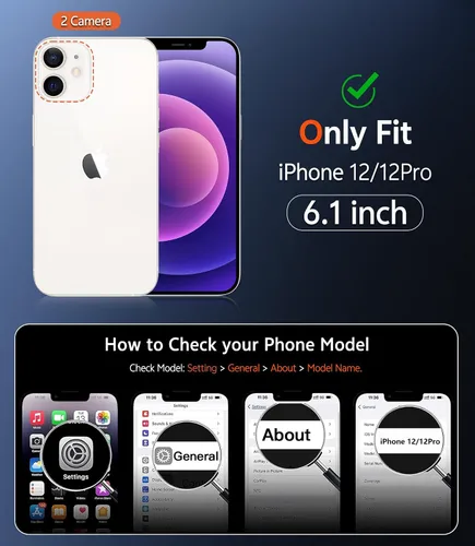 Vista 2 de FNTCASE Funda magnética para iPhone 12, grado militar, protección contra caídas, antiamarilleamiento, duradera, resistente y parachoques a prueba