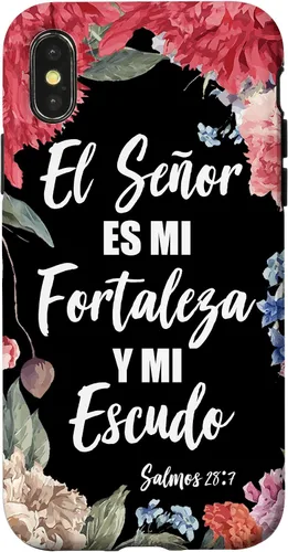 Vista 5 de El Señor ES Mi Fortaleza - Funda con versículo bíblico cristiano español para iPhone 17