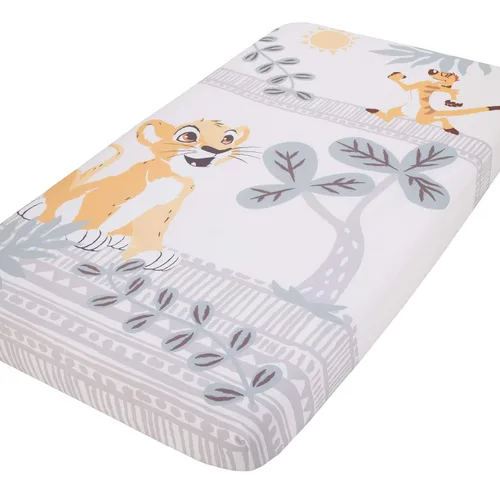 Vista 8 de Disney Mickey Mouse - Sábana bajera ajustable para cuna, color gris, marfil y negro