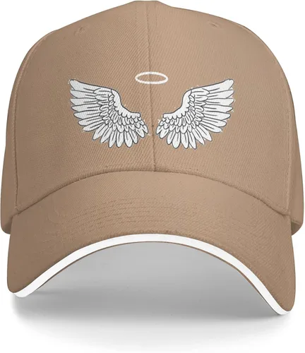 Vista 2 de Sombreros de sándwich de alas de ángel para adultos, gorras de béisbol para papá, gorras deportivas, ajustables, clásicas, lavables para hombres