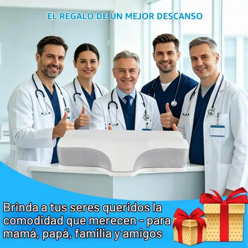 Vista 8 de Ergo - Almohada cervical cervical para el dolor de cuello, apnea del sueño y alivio de ronquidos, almohada para dormir de lado – Espuma