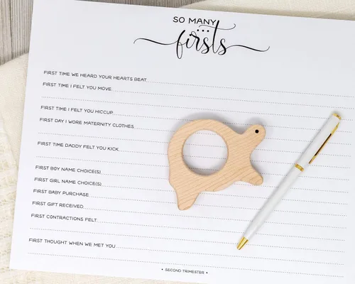 Vista 8 de Personalized Twin Pregnancy Journal (8 Center Designs) - Hardcover Pregnancy Memory Book Customized with Babies’ Names, Nicknames or Phrase