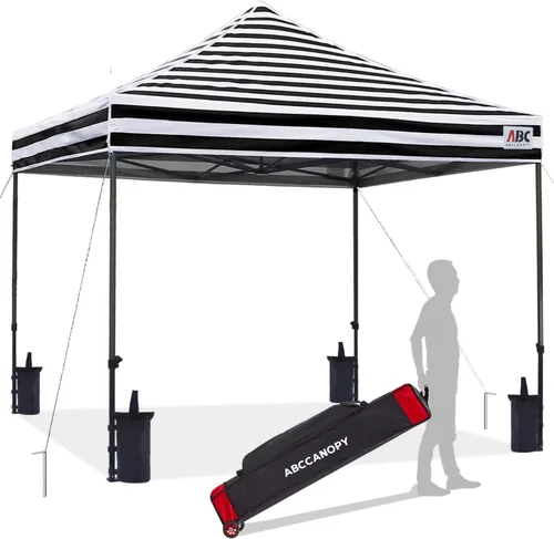 Vista 73 de ABCCANOPY Toldo Desplegable – Carpa/Toldo Portátil para Patio Exterior de 8 x 8 Pies, Resistente para Patio Trasero y Terraza con 4 Sacos de Arena