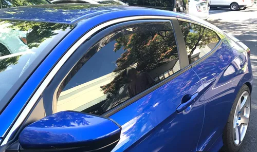 Vista 6 de Para Honda Civic Coupe 2Dr 2016-2021 - Viseras de ventana Deflector de protección contra lluvia V43