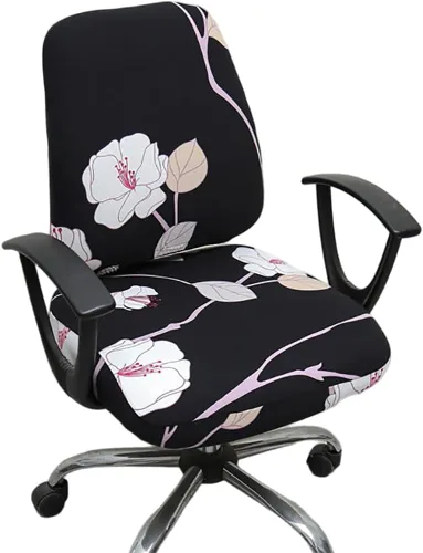 Vista 23 de Melaluxe Funda para silla de oficina de computadora, funda universal protectora y elástica para silla giratoria elástica