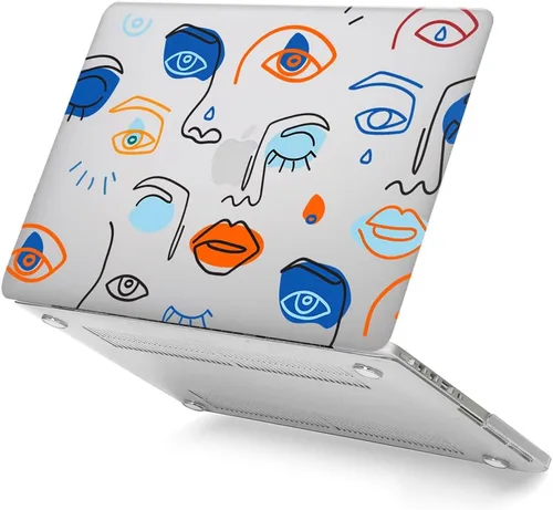 Vista 6 de Funda compatible con MacBook Pro de 13 pulgadas con CD-ROM (Modelo: A1278, versión antigua 2012 2011 2010 2009 2008), carcasa rígida de plástico Cara