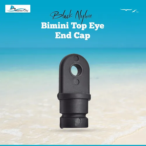 Vista 2 de MARINE CITY Black Nylon Bimini Top Eye End Cap, Round Inside Eye End, Lightweight, Outer Diameter, Ideal for Marine, Boats, Yachts, Ships, and