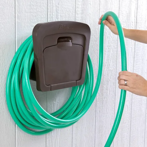 Vista 2 de Liberty Basics 501 - Colgador para manguera de jardín con compartimento de almacenamiento