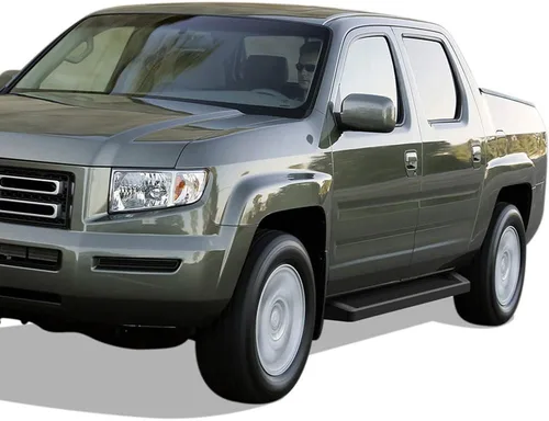 Vista 6 de APS Estribos negros estilo compatible con Honda Ridgeline 2006-2014 Crew Cab (barras nerf barras laterales escalones laterales)