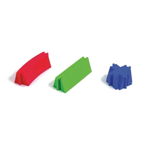 Vista 2 de S&S Worldwide Juego de vigas de equilibrio de figura 8 - Curso de equilibrio entrelazado de 27 piezas para niños. Bloques de equilibrio de plástico