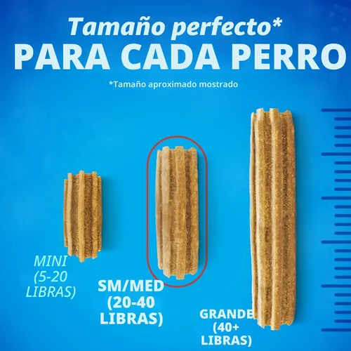 Vista 5 de Purina DentaLife - Masticables dentales diarios para perros de razas pequeñas y medianas, 120