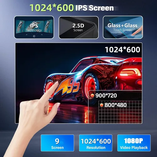 Vista 6 de Radio de coche con pantalla táctil de 9 pulgadas para Ford Transit 2013-2019, Android 13.0 Estéreo de coche doble DIN con Carplay Android Auto Audio