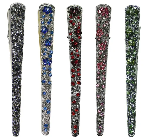 Vista 19 de NM110-2-6d1 - Juego de 6 pinzas de metal resistentes para el cabello para mujeres y niñas