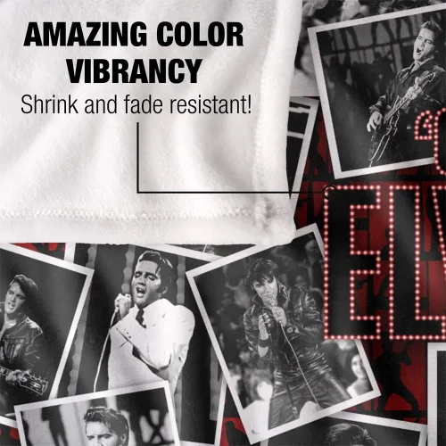 Vista 4 de Manta Elvis Presley Comeback to 68 con licencia oficial Silky Touch Super Soft de 36 x 58 pulgadas