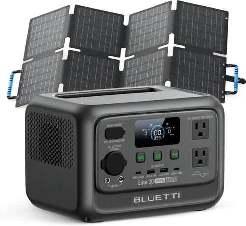 Vista 12 de Generador solar BLUETTI Elite 30 V2 con panel solar de 100W incluido 288Wh