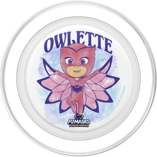 Vista 2 de PJ Masks Power Heroes Owlette - Logotipo de cuerpo completo con diseño de acuarela PopSockets MagSafe PopGrip para iPhone