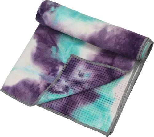 Vista 5 de Toallas de yoga, toalla de yoga antideslizante con textura de gofre antideslizante, manta de yoga de microfibra 100% absorbente, sin olor