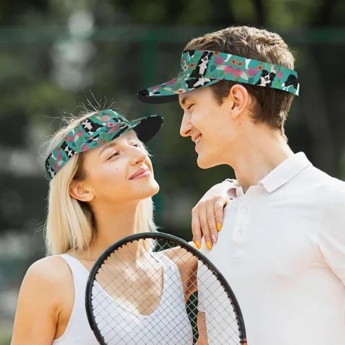 Vista 7 de Gorra de visera de protección solar para adultos, con estampado de libros, ajustable, para playa, piscina, golf, tenis, unisex