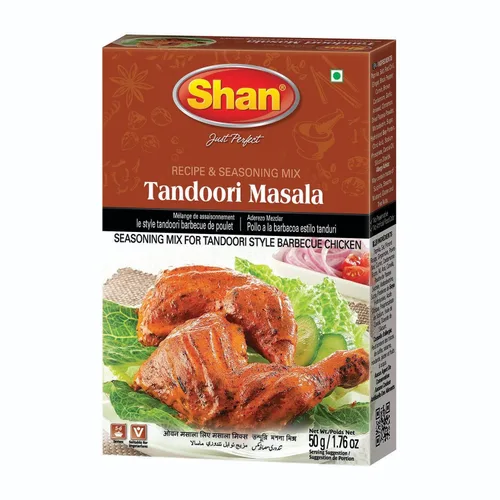 Vista 5 de Shan Mezcla de recetas y condimentos Tandoori de 1.76 onzas (1.76 oz) – Especias en polvo para pollo al estilo Tandoori – Adecuado para vegetarianos