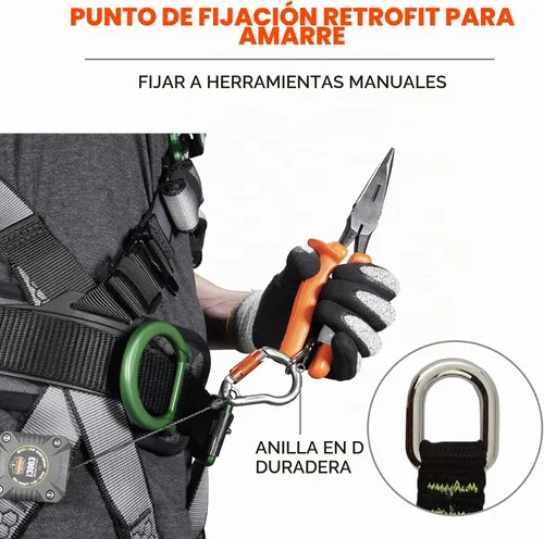 Vista 3 de Ergodyne Squids 3700 - Accesorios de cola para herramientas de red, paquete de 6, 2 libras, longitud media 4.5, naranja