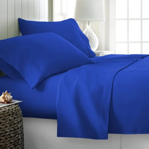 Vista 28 de Juego de sábanas de algodón peinado de 1500 TC para colchón de 38 a 17.7 in de profundidad (tamaño doble) Sábanas para cama (trifa, beige)
