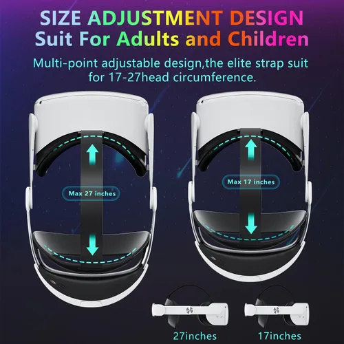 Vista 4 de Saqico 10000mAh Battery Head Strap & 2 in 1 Long Arms & Handle Attachments Compatible with Oculus Quest 2 & Hand Controllers