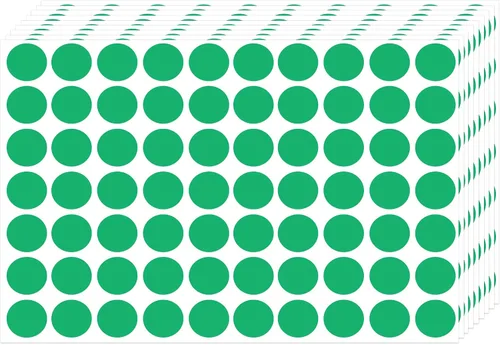 Vista 11 de 3500 pegatinas de puntos, etiquetas de codificación negras de 3/4 pulgadas, calcomanías circulares para oficina y aula