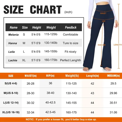 Vista 6 de Pantalones de yoga con corte de bota para mujer, leggings acampanados para mujer, cintura alta, cruzado, entrenamiento, salón, parte inferior
