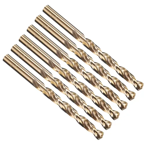 Vista 189 de PATIKIL Broca Jobber de 0.039 in, vástago recto M35 cobalto 5% acero de alta velocidad 135° acabado dorado para metal duro de acero inoxidable - 2
