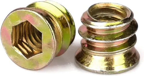 Vista 6 de Anwenk - Paquete de tornillos para muebles, 40 unidades, de 1/4 pulgadas -20 x 15 mm, tornillo de tuerca, roscado, para muebles de madera