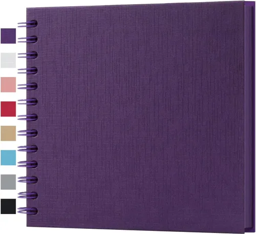 Vista 34 de potricher Álbum de Recortes DIY de 7 x 7 Pulgadas, 40 Páginas, Tapa Dura, Papel Kraft, Álbumes de Fotos para Recortes, Libro de Recuerdos para Bodas