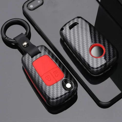 Vista 9 de SANRILY Funda para llave de coche de 2 botones para Chevrolet Cruze, Orlando, Trax, Aveo, Spark, sin llave, cubierta de llave abatible con llavero