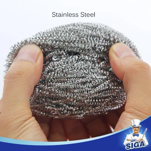 Vista 6 de MR.SIGA Estropajo de acero inoxidable, paquete de 6, 1.06 oz