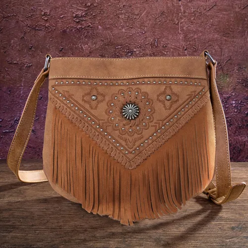 Vista 6 de Montana West Western Shoulder Bag for Women Satchel Vegan Leather Western Purses Handbag