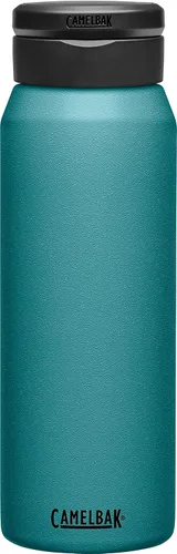 Vista 9 de CamelBak Fit Cap - Botella de agua aislada de acero inoxidable con asa de anidación, diseño a prueba de fugas para fitness y viajes Negro