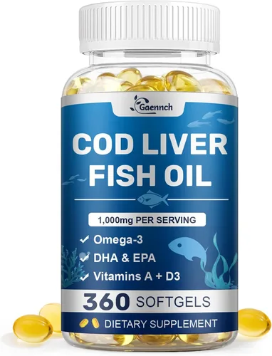 Vista 8 de Aceite de hígado de bacalao 180 cápsulas blandas, 1,000 mg por porción