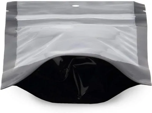 Vista 8 de Bolsa de pie transparente/negra de 5 x 8.5 x 3 pulgadas, paquete de 100